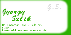 gyorgy sulik business card